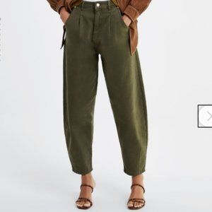 Zara Slouch Jeans - Army Green Size 4